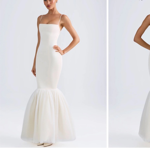 Elegant White Evening Gown - Picture 4 of 9